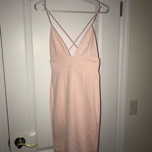 Pink Crossed Back Dress